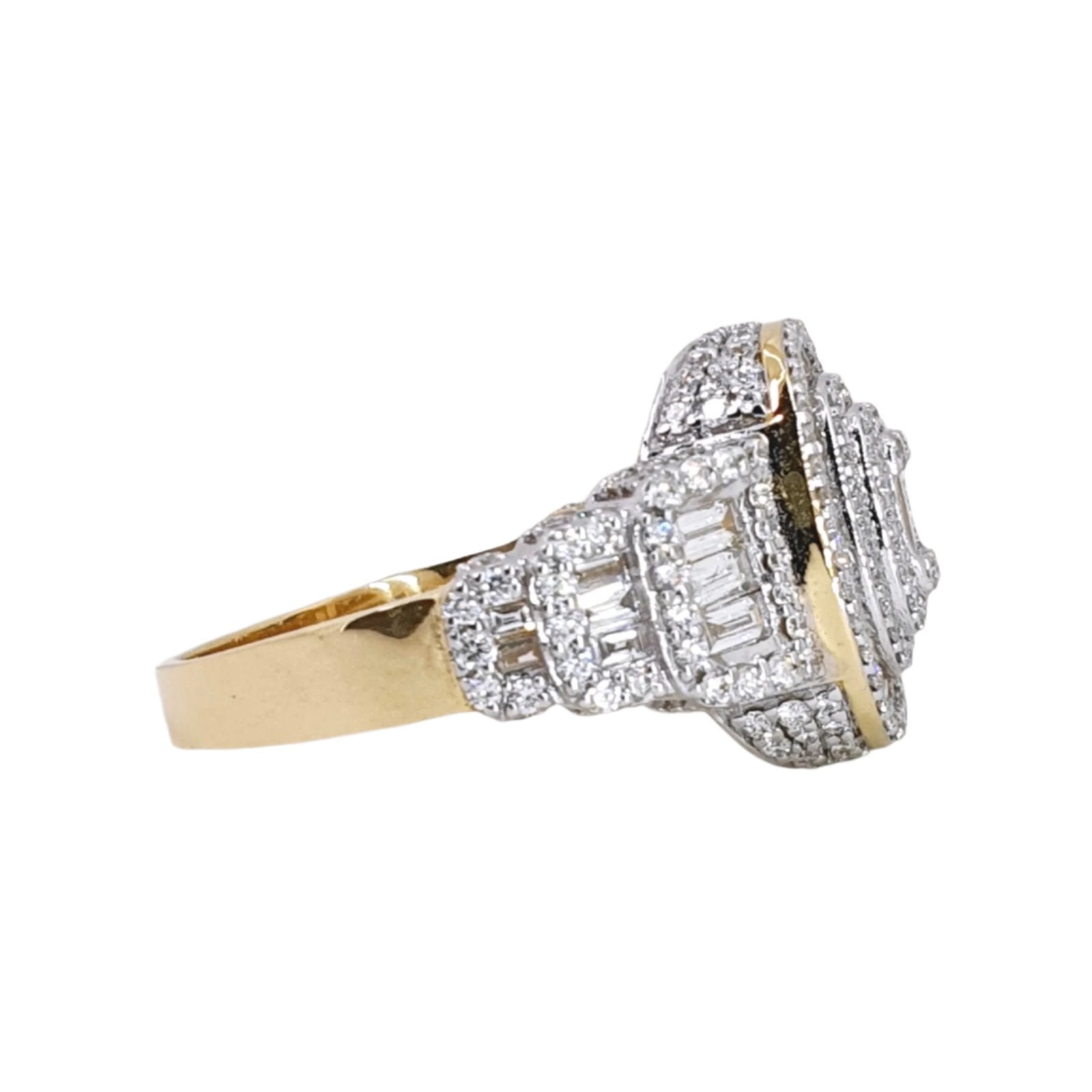 Baguette Moissanite HipHop Ring
